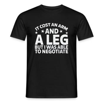 Amputation Lost Leg - Men's T-Shirt - black - Front - AI Model Male 178 light (178cm)