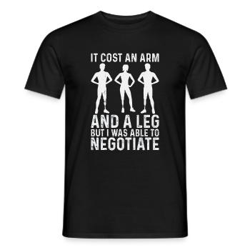 Amputation Lost Leg - Men's T-Shirt - black - Front - AI Model Male 178 light (178cm)