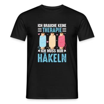 Crochet Knitting Yarn Sewing Gifts Hobby Saying - Men's T-Shirt - black - Front - AI Model Male 178 light (178cm)