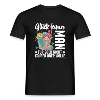 Nadeln Handarbeit Wolle Hobby Stricken Rente - Männer T-Shirt - Schwarz - Vorne - AI Model Male 178 light (178cm)