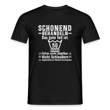 50e anniversaire 50e anniversaire Cadeau - T-shirt homme - noir - Devant - AI Model Male 178 light (178cm)