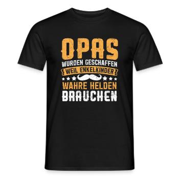 OPAS WURDEN GESCHAFFEN WEIL - Männer T-Shirt - Schwarz - Vorne - AI Model Male 178 light (178cm)