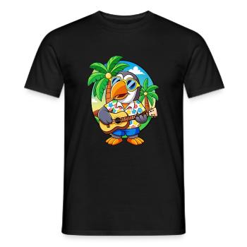 Lustige Tukan Cartoon Sommer Strand Sonnenbrille - Männer T-Shirt - Schwarz - Vorne - AI Model Male 178 light (178cm)