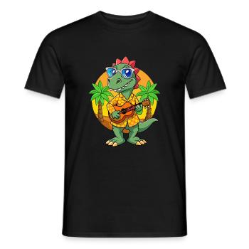 Lustige Dinosaurier Cartoon Sommer Strand Sonnenbrille - Männer T-Shirt - Schwarz - Vorne - AI Model Male 178 light (178cm)