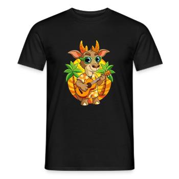 Lunettes de soleil de plage d’été de dessin animé drôle d’antilope - T-shirt homme - noir - Devant - AI Model Male 178 light (178cm)