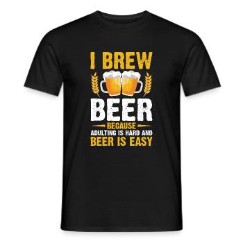 Braumeister Beer Brewing Brewers Drinking Beer - Men's T-Shirt - black - Front - AI Model Male 178 light (178cm)