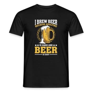 Braumeister Beer Brewing Brewers Drinking Beer - Men's T-Shirt - black - Front - AI Model Male 178 light (178cm)