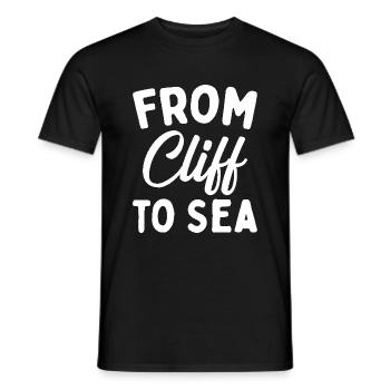 Diver Diving Cliff Diver - Men's T-Shirt - black - Front - AI Model Male 178 light (178cm)