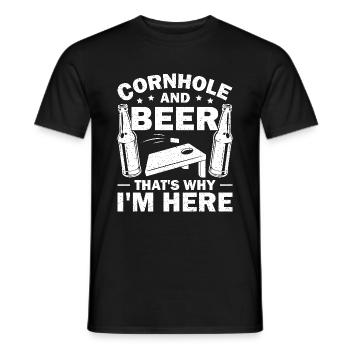 Hot Dog Costume Camping Outfit - Men's T-Shirt - black - Front - AI Model Male 178 light (178cm)