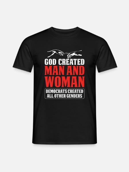 God Created Man - Men's T-Shirt - black