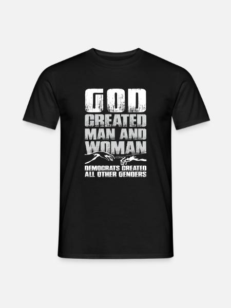 God Created Man - Men's T-Shirt - black