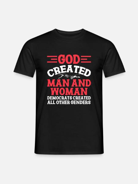 God Created Man - Men's T-Shirt - black