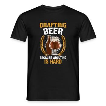 Brassage de la bière pour les amateurs de bière - T-shirt homme - noir - Devant - AI Model Male 178 light (178cm)
