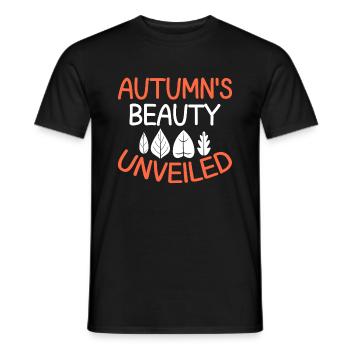 Blattpeeper Autumn Foliage Autumn Peeper - Men's T-Shirt - black - Front - AI Model Male 178 light (178cm)