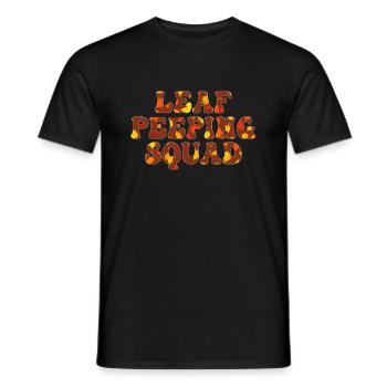 Blattpeeper Autumn Foliage Autumn Peeper - Men's T-Shirt - black - Front - AI Model Male 178 light (178cm)