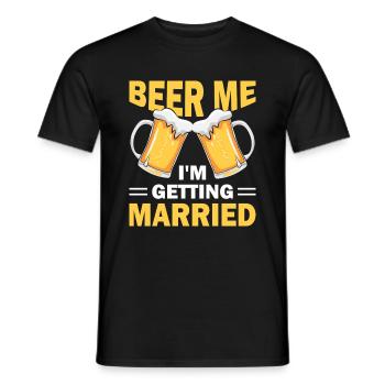 Beer Brewing for Beer Lovers Wedding - Men's T-Shirt - black - Front - AI Model Male 178 light (178cm)