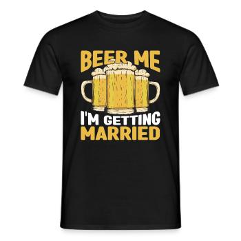 Beer Brewing for Beer Lovers Wedding - Men's T-Shirt - black - Front - AI Model Male 178 light (178cm)
