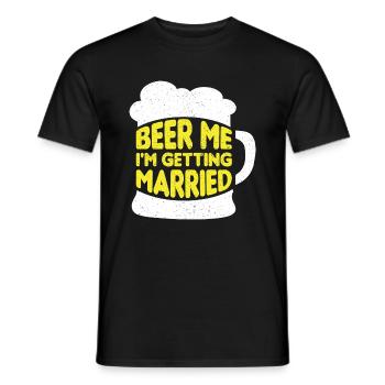 Beer Brewing for Beer Lovers Wedding - Men's T-Shirt - black - Front - AI Model Male 178 light (178cm)