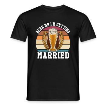 Beer Brewing for Beer Lovers Wedding - Men's T-Shirt - black - Front - AI Model Male 178 light (178cm)