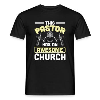 Priest Pastor Gift for Christians - Men's T-Shirt - black - Front - AI Model Male 178 light (178cm)