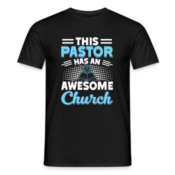 Priest Pastor Gift for Christians - Men's T-Shirt - black - Front - AI Model Male 178 light (178cm)