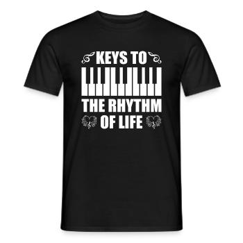 Piano Klavier Pianiste - T-shirt homme - noir - Devant - AI Model Male 178 light (178cm)