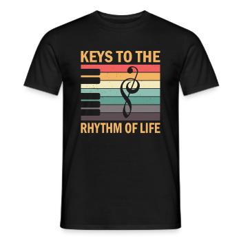 Piano Klavier Pianiste - T-shirt homme - noir - Devant - AI Model Male 178 light (178cm)