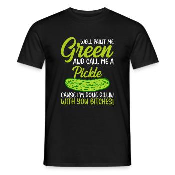 Cucumber cucumber saying for cucumber lovers - Men's T-Shirt - black - Front - AI Model Male 178 light (178cm)