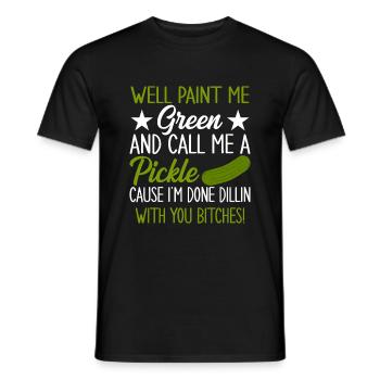 Cucumber cucumber saying for cucumber lovers - Men's T-Shirt - black - Front - AI Model Male 178 light (178cm)