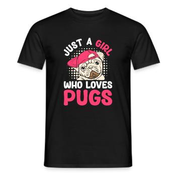 Carlin Chiens Amour Chien - T-shirt homme - noir - Devant - AI Model Male 178 light (178cm)