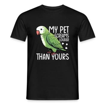 Moine vert Acteur Quaker Conure Perroquets - T-shirt homme - noir - Devant - AI Model Male 178 light (178cm)