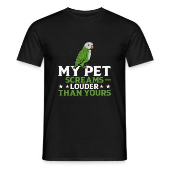 Moine vert Acteur Quaker Conure Perroquets - T-shirt homme - noir - Devant - AI Model Male 178 light (178cm)