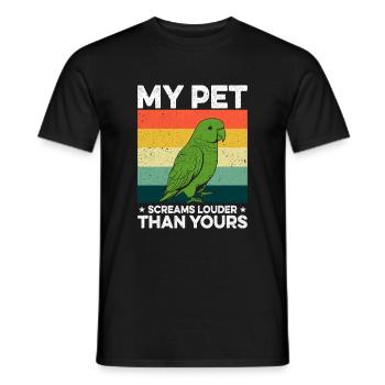 Moine vert Acteur Quaker Conure Perroquets - T-shirt homme - noir - Devant - AI Model Male 178 light (178cm)