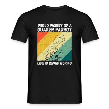 Moine vert Acteur Quaker Conure Perroquets - T-shirt homme - noir - Devant - AI Model Male 178 light (178cm)