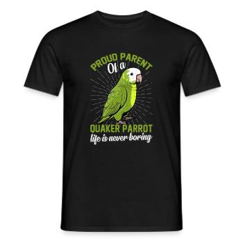 Moine vert Acteur Quaker Conure Perroquets - T-shirt homme - noir - Devant - AI Model Male 178 light (178cm)