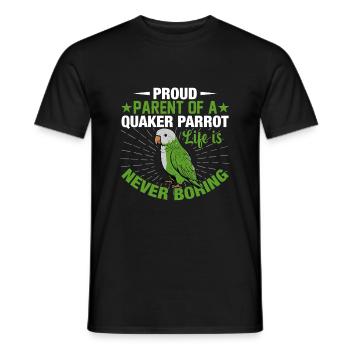 Moine vert Acteur Quaker Conure Perroquets - T-shirt homme - noir - Devant - AI Model Male 178 light (178cm)