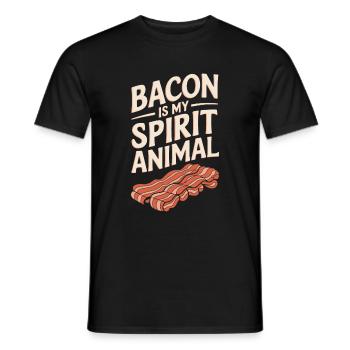 Le bacon est mon animal spirituel - T-shirt homme - noir - Devant - AI Model Male 178 light (178cm)