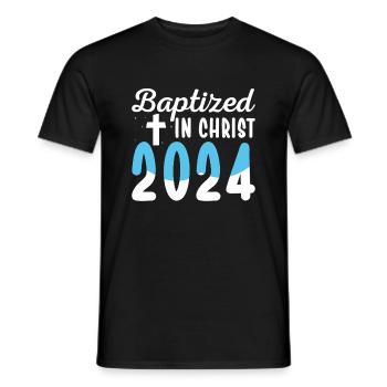 Temps pour mon baptême Première Communion - T-shirt homme - noir - Devant - AI Model Male 178 light (178cm)