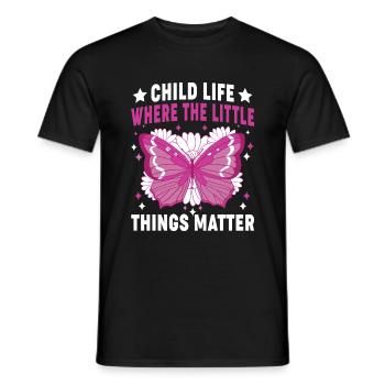 Children's life of the little things a pediatrics - Men's T-Shirt - black - Front - AI Model Male 178 light (178cm)