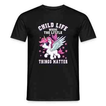 Children's life of the little things a pediatrics - Men's T-Shirt - black - Front - AI Model Male 178 light (178cm)