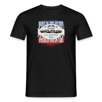 American Dream Cars Shelby Cobra gift - Men's T-Shirt - black - Front - AI Model Male 178 light (178cm)