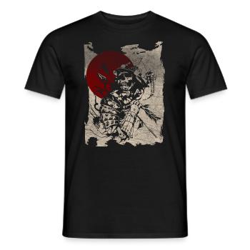 Samurai Warrior Japanese Manga Anime Gift - Men's T-Shirt - black - Front - AI Model Male 178 light (178cm)