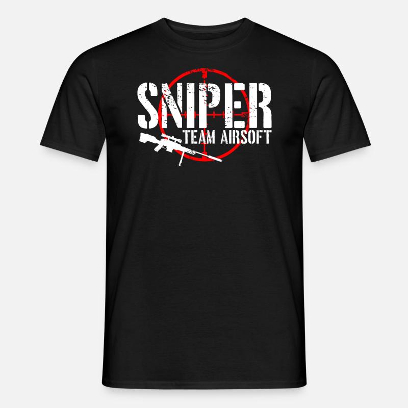 Sniper airsoft Team - Männer T-Shirt - Schwarz