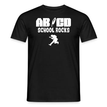 School Student Teacher ABCD School Rocks - Men's T-Shirt - black - Front - AI Model Male 178 light (178cm)