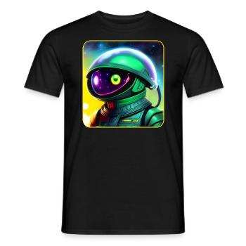 Astronaute de l’espace Alien - T-shirt homme - noir - Devant - AI Model Male 178 light (178cm)