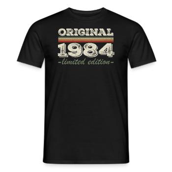 Légende depuis 1984 Né en 1984 Anniversaire 1984 - T-shirt homme - noir - Devant - AI Model Male 178 light (178cm)