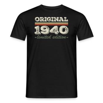 Legende seit 1940 Geboren 1940 Geburtstag 1940 - Männer T-Shirt - Schwarz - Vorne - AI Model Male 178 light (178cm)