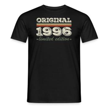 Legend since 1996 Born 1996 Birthday 1996 - Men's T-Shirt - black - Front - AI Model Male 178 light (178cm)