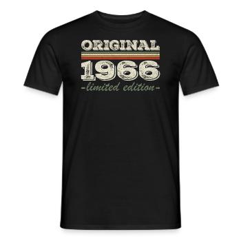 Legend since 1966 Born 1966 Birthday 1966 - Men's T-Shirt - black - Front - AI Model Male 178 light (178cm)