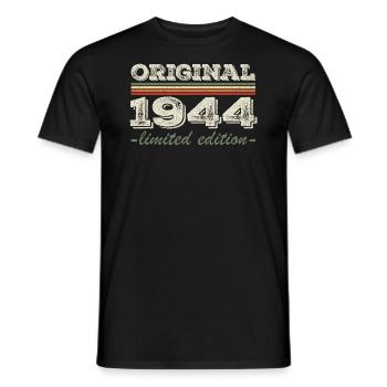 Legend since 1944 Born 1944 Birthday 1944 - Men's T-Shirt - black - Front - AI Model Male 178 light (178cm)